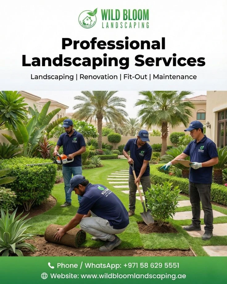 Professional landscaping social post