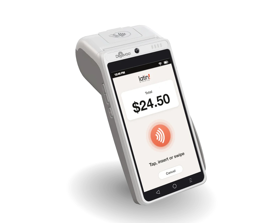 Latin Branding Dejavoo QD4 countertop payment terminal